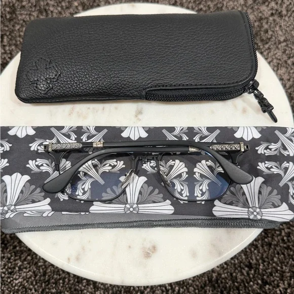 Chrome Hearts Vertical Smile II Black/Silver Glasses